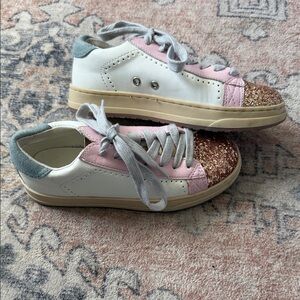 Stylish Pink and White Kids Sneakers